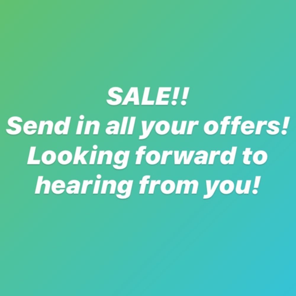 Send in your offers on any item from my closet!